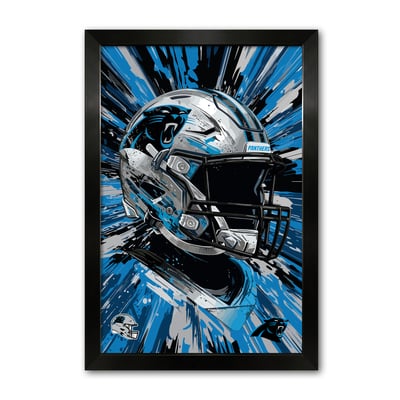 Carolina Panthers 27" x 39" Framed Football Helmet Hyper Speed Art Print