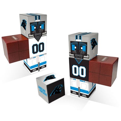 Carolina Panthers Home & Away Magnetic Fidget Building Cubes Combo Set