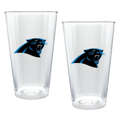 Carolina Panthers Two-Piece 16oz. Double Play Pint Glass Set