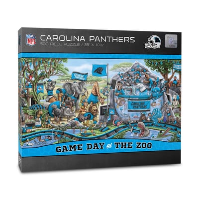 Carolina Panthers Fanpoint 10.5" x 28" Game Day at the Zoo 500-Piece Puzzle