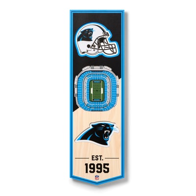 Carolina Panthers Fanpoint 6'' x 19'' 3D StadiumView Banner