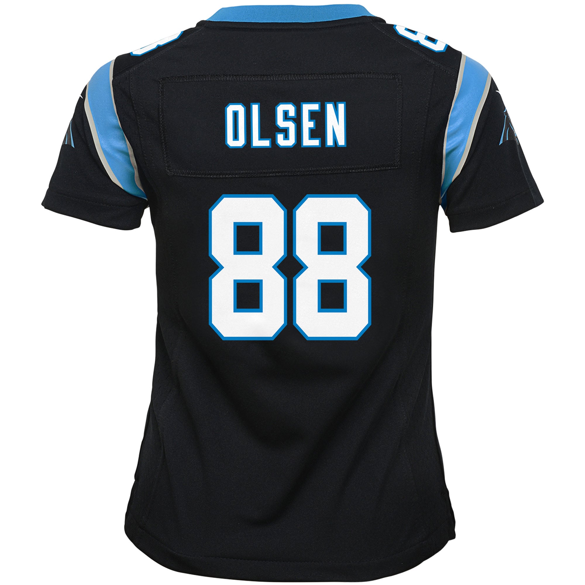 Girls Youth Carolina Panthers Greg Olsen Nike Black Player Game Jersey