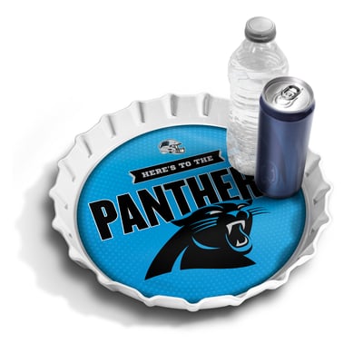 Carolina Panthers IDNA 13" Bottle Cap Serving Tray