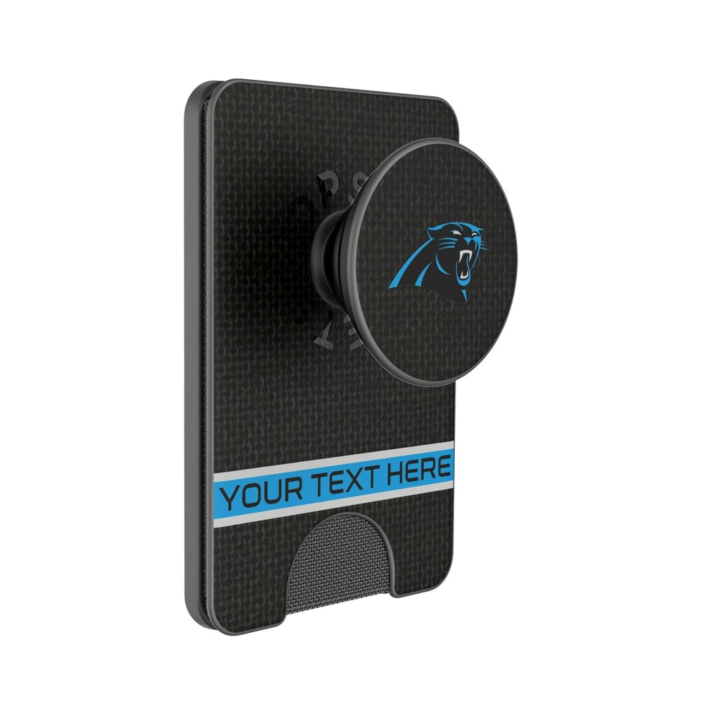 Carolina Panthers Keyscaper Personalized Endzone Solid PopSockets Magnetic Wallet