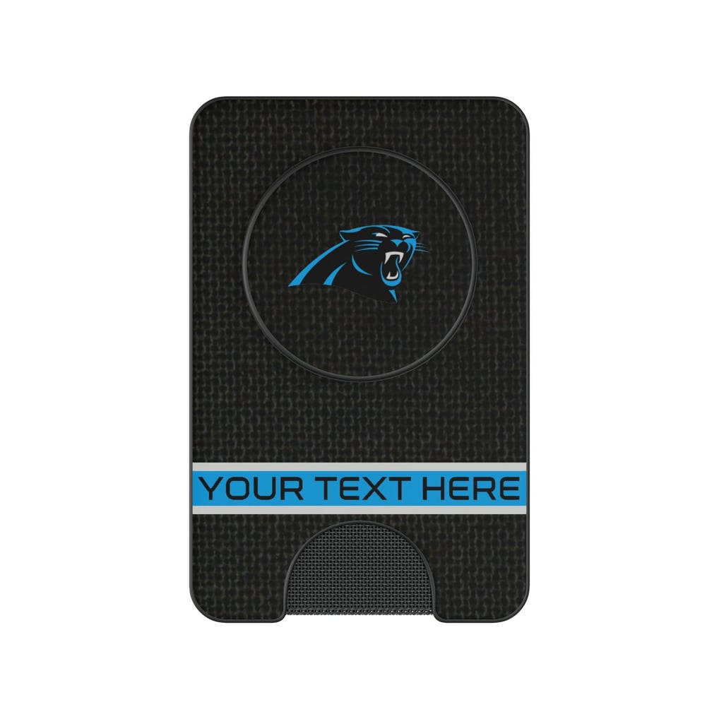 Carolina Panthers Keyscaper Personalized Endzone Solid PopSockets Magnetic Wallet