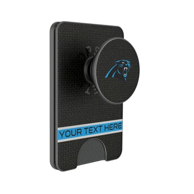 Carolina Panthers Keyscaper Personalized Endzone Solid PopSockets Magnetic Wallet