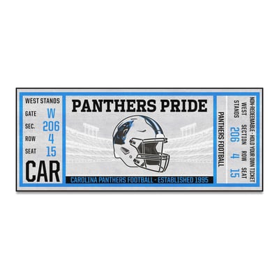 Carolina Panthers Logo Brands 30" x 72" Ticket Runner