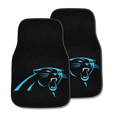 Carolina Panthers Logo Brands Two-Piece Carpet Car Mat Set