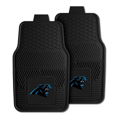 Carolina Panthers Logo Brands Two-Piece Vinyl Car Mat Set