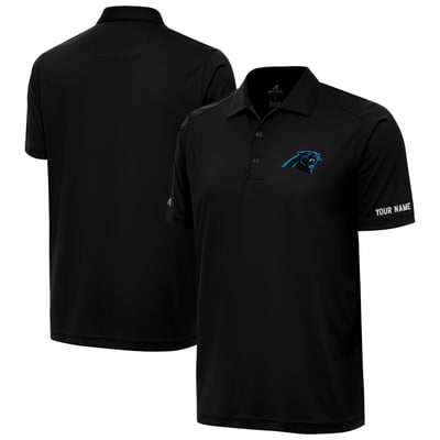 Carolina Panthers Antigua  Personalized Tribute Polo - Black