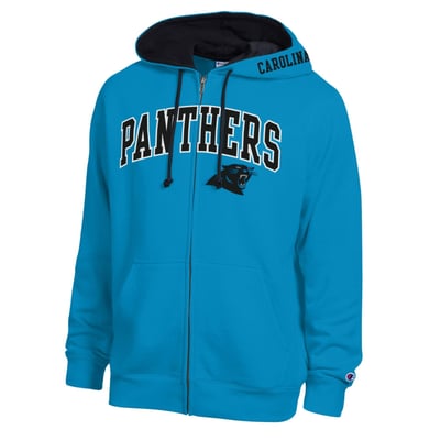 Carolina Panthers Champion Full-Zip Hoodie -  Blue/Black