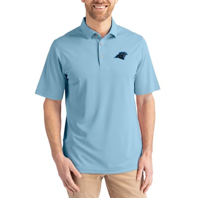 Carolina Panthers Cutter & Buck Virtue Eco Pique Recycled Polo - Blue
