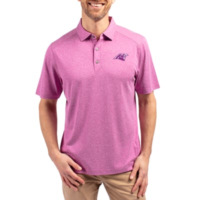 Carolina Panthers Cutter & Buck Forge Eco Stretch Recycled Polo - Heather Pink