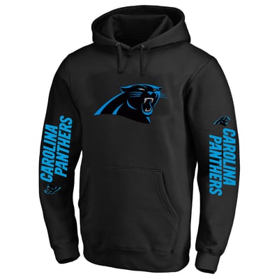 Carolina Panthers Fanatics Big & Tall 3-Hit Pullover Hoodie - Black
