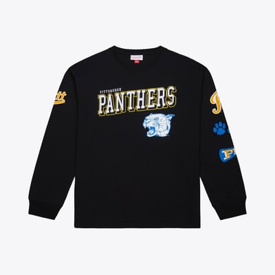  Carolina Panthers Mitchell & Ness Big & Tall Training Camp Long Sleeve T-Shirt - Black