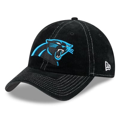 Carolina Panthers New Era Corduroy Casual Classic Adjustable Hat - Black