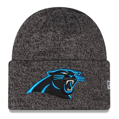 Carolina Panthers New Era Marled Cuffed Knit Hat - Black