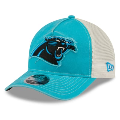  Carolina Panthers New Era Fan 9FORTY A-Frame Trucker Adjustable Hat - Blue