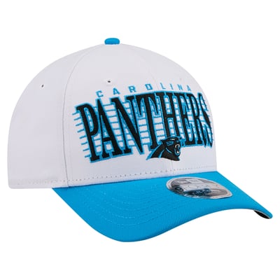 Carolina Panthers New Era Loyal 9FORTY M-Crown Adjustable Hat - White/Blue