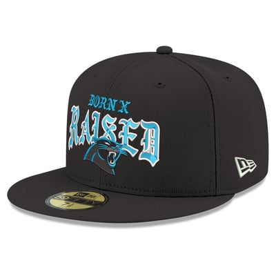 Carolina Panthers New Era x Born x Raised 59FIFTY Fitted Hat - Black