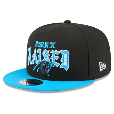 Carolina Panthers New Era x Born x Raised 9FIFTY Snapback Hat - Black/Blue