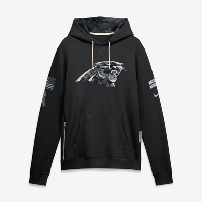  Carolina Panthers Nike 2026 Salute to Service Sideline Dri-FIT Pullover Hoodie - Black
