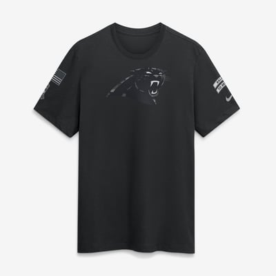  Carolina Panthers Nike 2026 Salute to Service Slub T-Shirt - Black