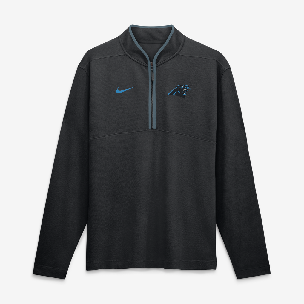  Carolina Panthers Nike Dri-FIT Victory Half-Zip Pullover - Black