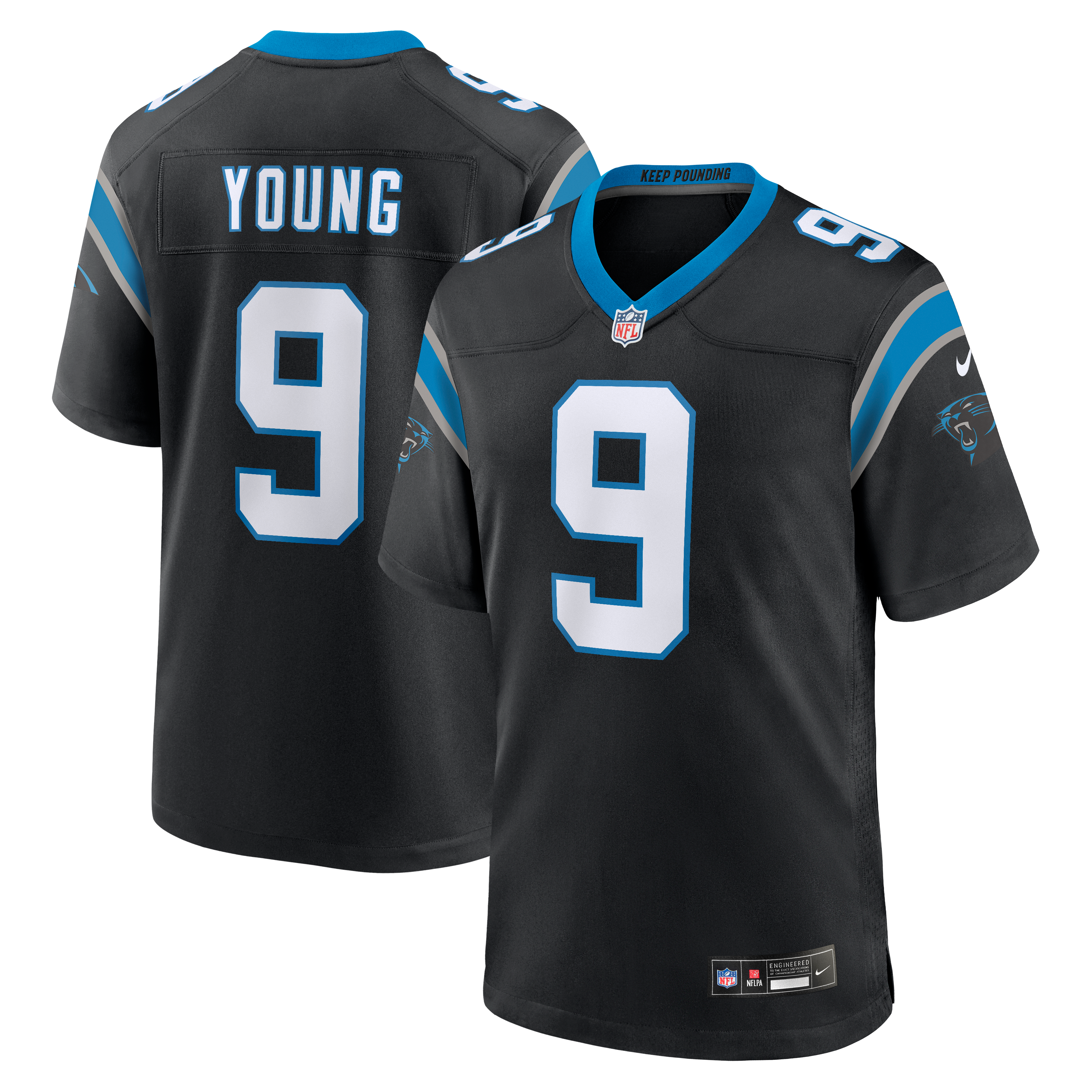 Bryce Young Carolina Panthers Team Game Jersey Black