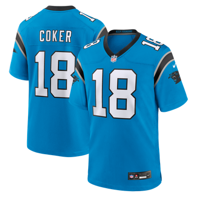 Jalen Coker Carolina Panthers Nike Alternate Game Jersey - Blue