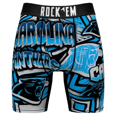  Carolina Panthers Rock Em Sketched Out Boxer Briefs - Blue
