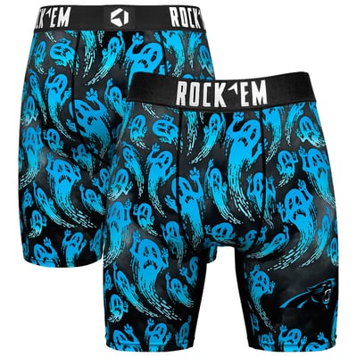 Carolina Panthers Rock Em Socks Halloween Ghost Fade Boxer Briefs - Blue