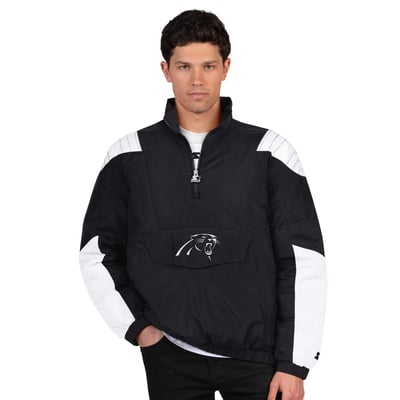 Carolina Panthers Starter Gridiron Half-Zip Jacket - Black
