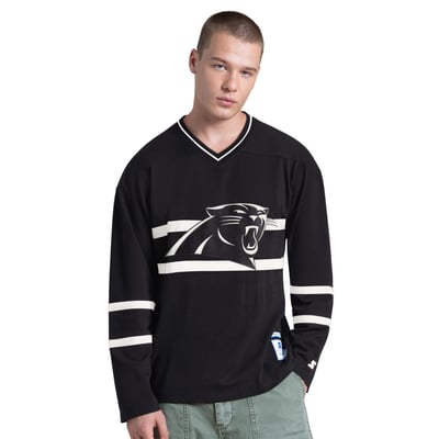 Carolina Panthers Starter Lineup Long Sleeve T-Shirt - Black/White