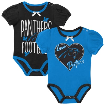 Carolina Panthers Outerstuff Newborn & Infant Star Power Two-Piece Bodysuit Set - Black/Blue