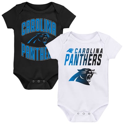 Carolina Panthers Outerstuff Newborn & Infant Snuggle Blitz 2-Pack Bodysuit Set - Black/White