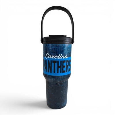 Carolina Panthers Pegasus 24oz. Speckled Gradient Stainless Steel Dual Top Water Bottle