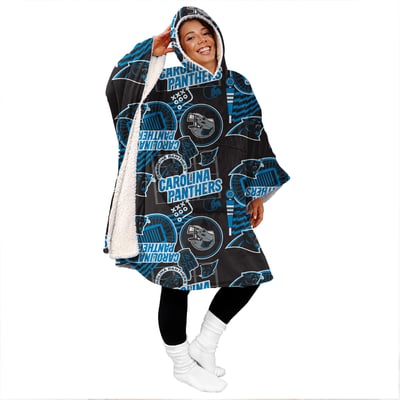 Carolina Panthers Pegasus Mashup 50" x 70" Bloncho Sherpa Fan Cape