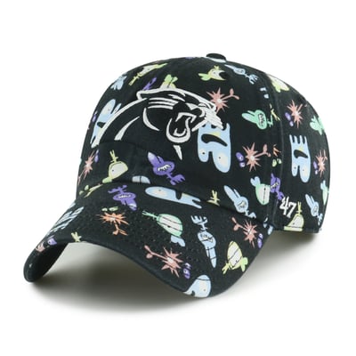 Carolina Panthers '47 Preschool Space Critter Clean Up Adjustable Hat - Black