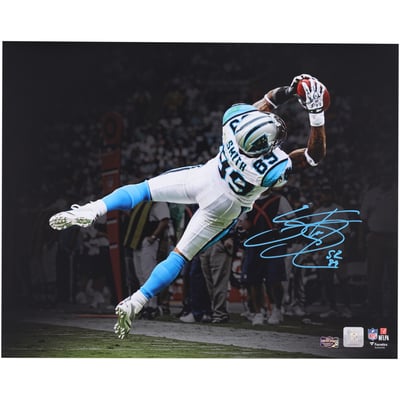 Steve Smith Carolina Panthers Autographed Fanatics Authentic 16" x 20" Diving Catch Spotlight Photograph 