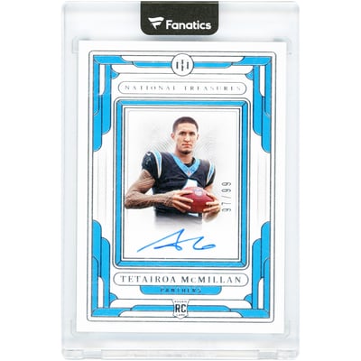 Tetairoa McMillan Carolina Panthers Autographed 2025 Panini National Treasures Rookie Signatures Framed Portraits #RSFP-TMN #97/99 Rookie Card