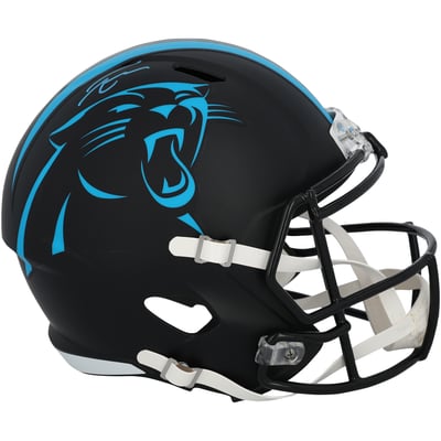 Tetairoa McMillan Carolina Panthers Autographed Fanatics Authentic Riddell 2022 Alternate Speed Replica Helmet 