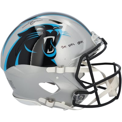 Tetairoa McMillan Carolina Panthers Autographed Fanatics Authentic Riddell Speed Authentic Helmet with "25 NFL OROY" Inscription