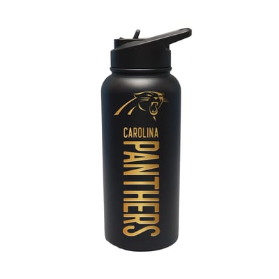 Carolina Panthers The Memory Company 32oz. Stainless Steel Gold Lettering Tumbler