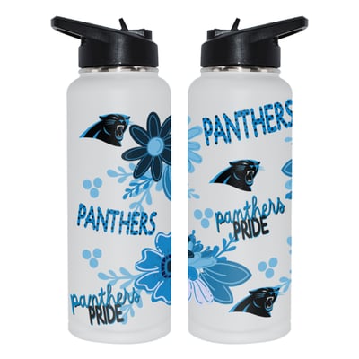 Carolina Panthers The Memory Company 34oz. Flowers Stainless Steel Quencher Bottle