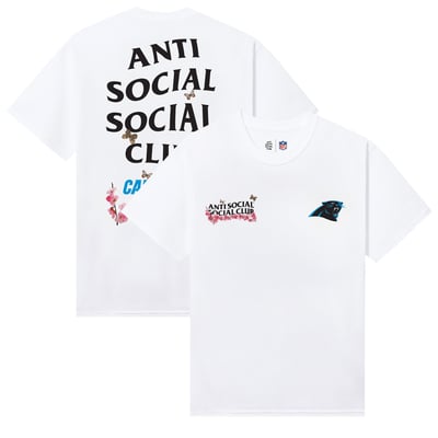 Carolina Panthers AntiSocialSocialClub x NFL Unisex Blossom T-Shirt - White