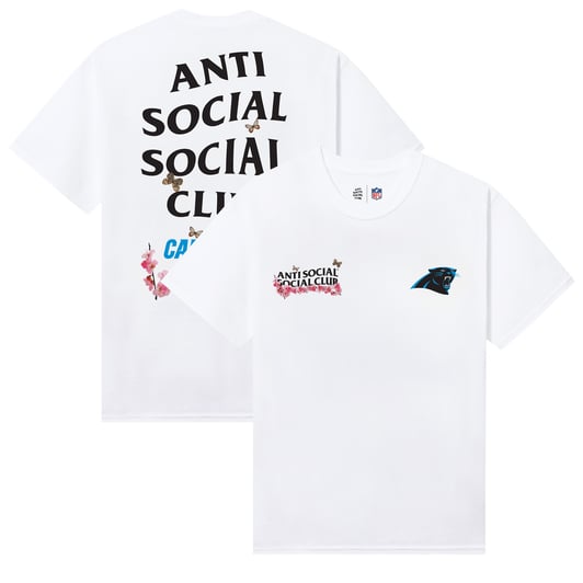 Carolina Panthers AntiSocialSocialClub x NFL Unisex Blossom T-Shirt - White