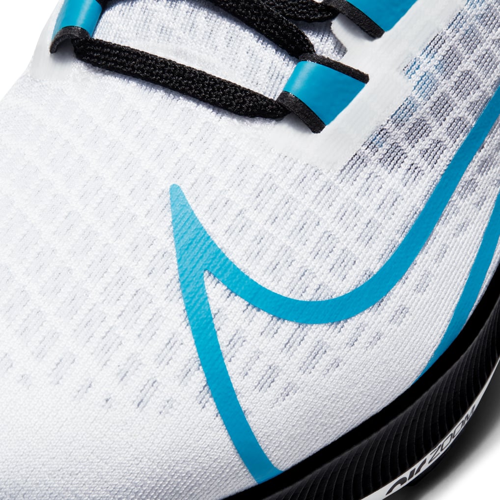 Unisex Nike White Carolina Panthers Zoom Pegasus 37 Running Shoe display picture 3