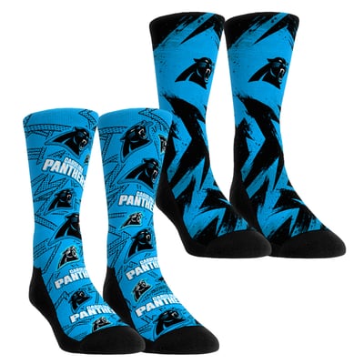  Carolina Panthers Rock Em Unisex Gameday Two-Pack Crew Socks Set - Blue