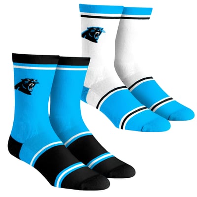 Carolina Panthers Rock Em Unisex Two-Pack Team Color Crew Socks - Blue
